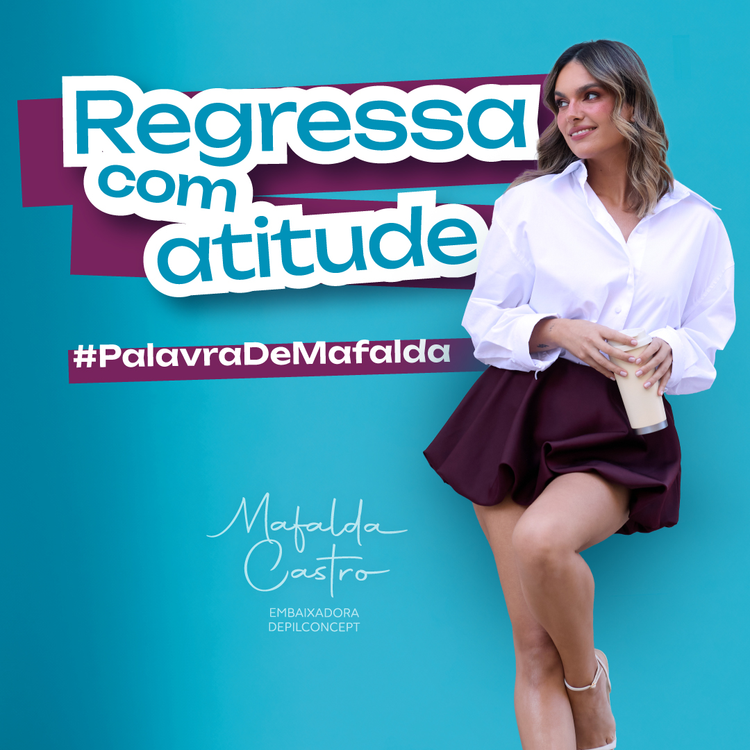 Mafalda Castro, embaixadora DepilConcept, na campanha Regressa com Atitude, com promoção 1 igual a 2 em depilação a laser e fototerapias